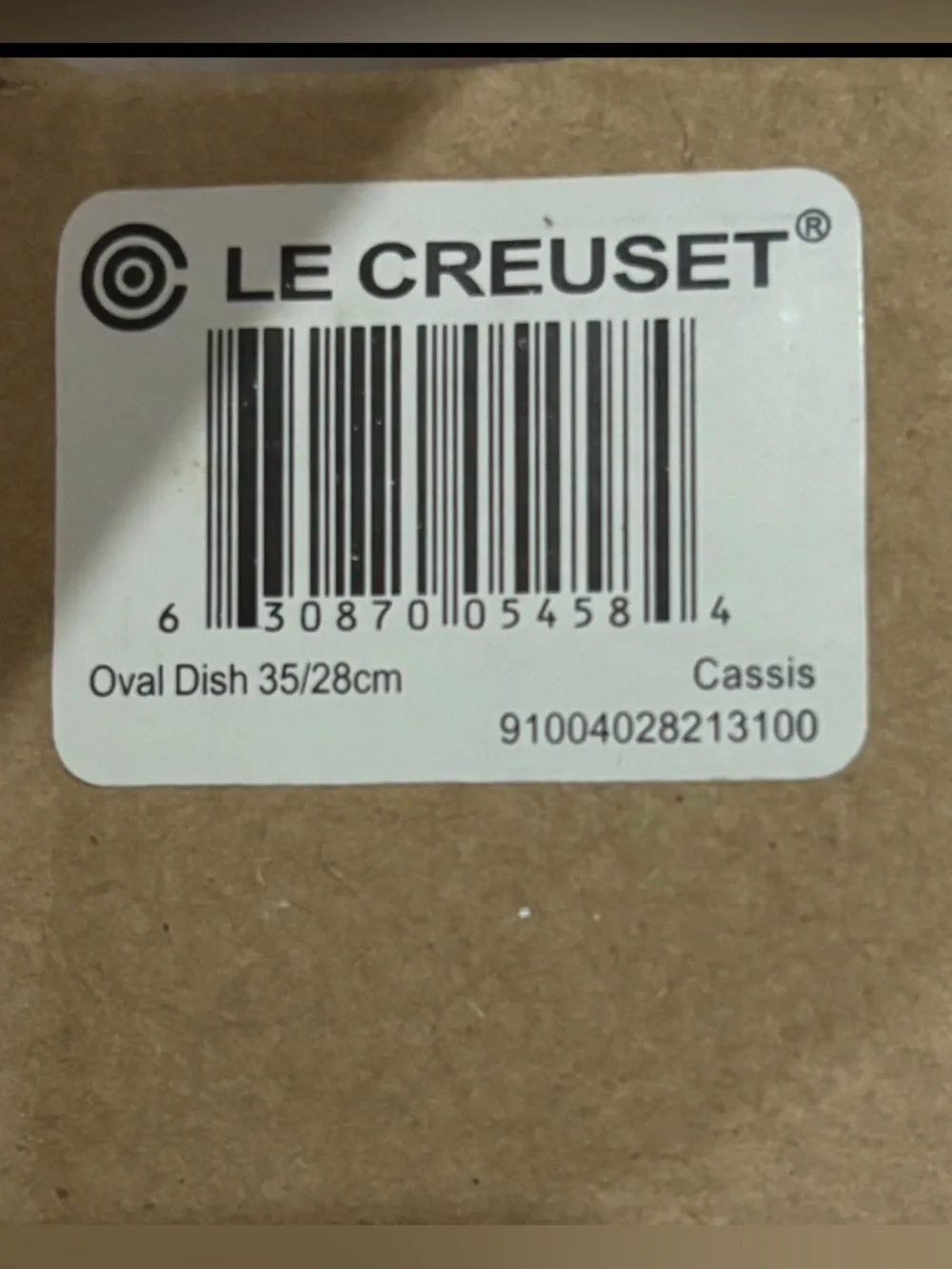 NWT Le Creuset Oval Dish in Cassis 35/28cm